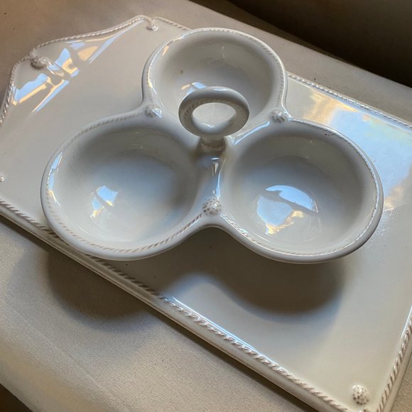 Juliska Berry & Thread Ceramic Triple Server - Picture 4 of 4